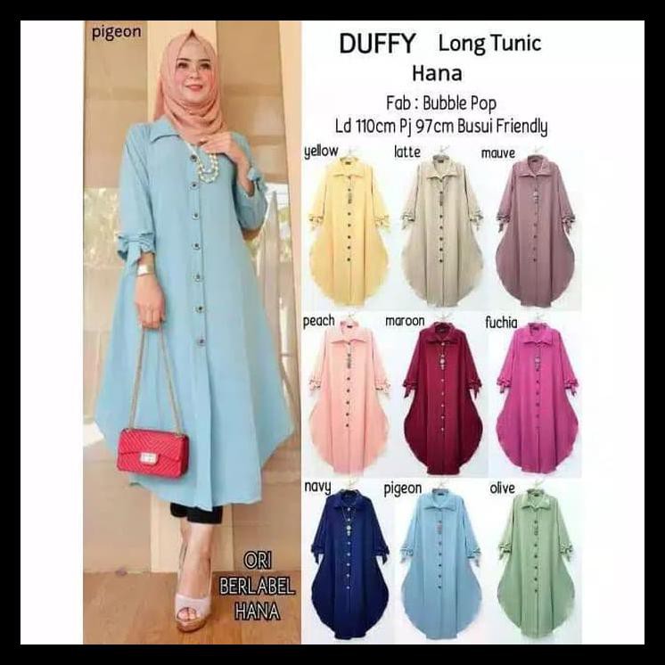 Baju Tunik Long Duffi - Putih