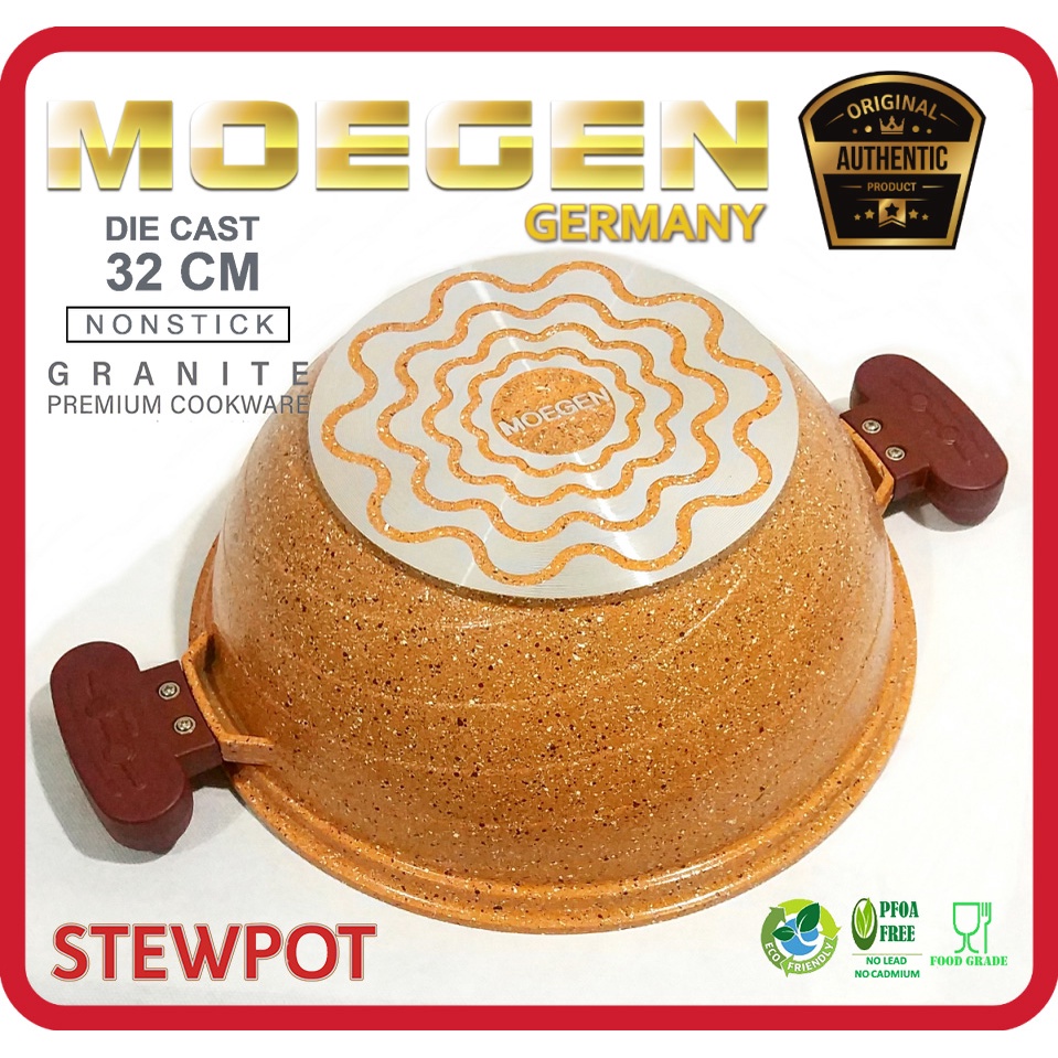 MOEGEN GERMANY STEWPOT 32CM GRANITE ANTI LENGKET ORIGINAL