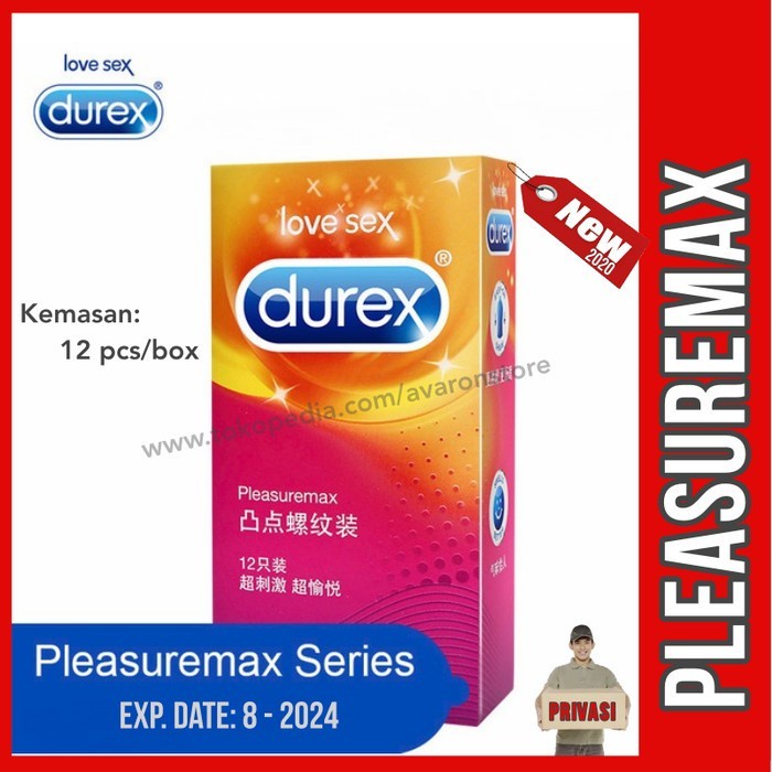 Kondom Durex Pleasuremax gerigi & berbintik dotted - isi 12 pcs