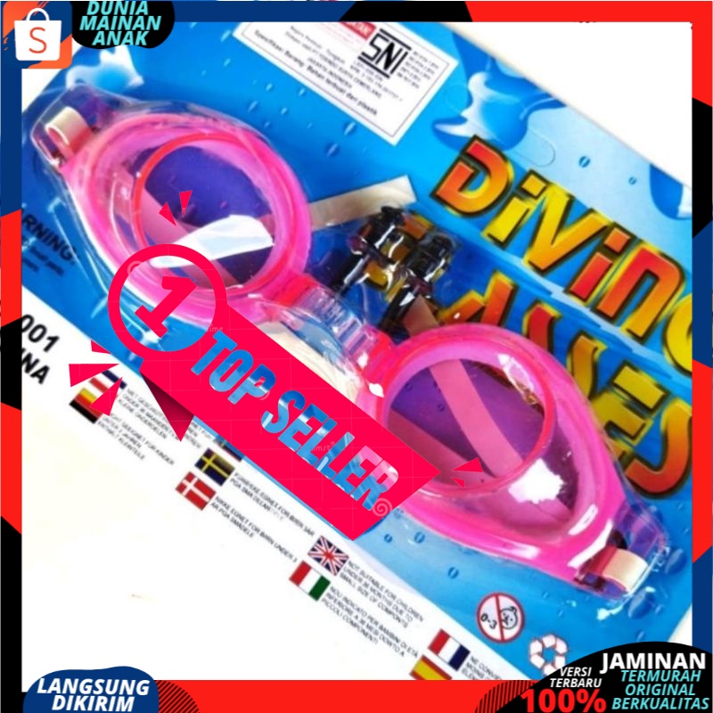 KACAMATA RENANG BERENANG ANAK COWOK CEWEK ALL SIZE OLAHRAGA OUTDOOR DIVINE GLASS MURAH