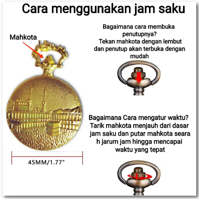 TERLARIS pocket watch islam, Tanah suci mekkah gambar KA'BAH