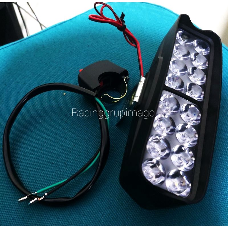 Lampu LED Bar Tembak Sorot CREE Motor 16 Titik Mata Dua Susun 16 Led 16 Watt 16Watt 16We