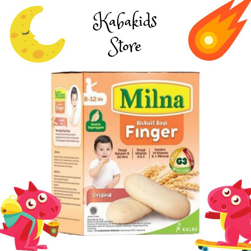 Milna Biskuit Finger Original 52gr Baby Food 8 Bln - Kabakids Store