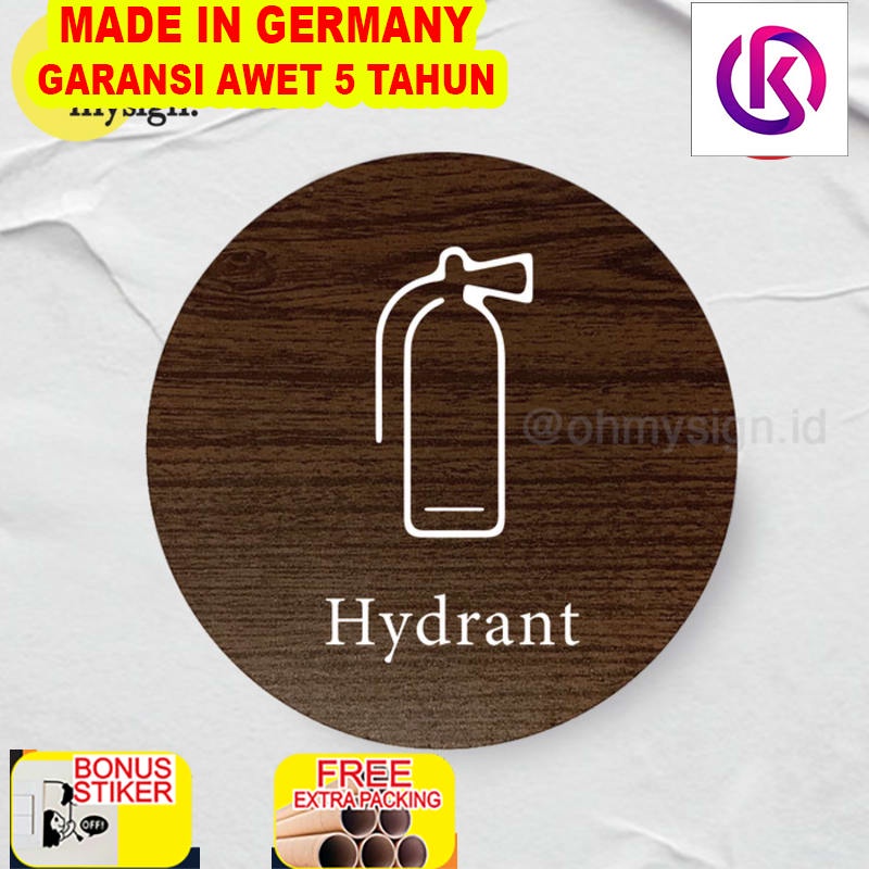 

Terlaris Hydrant Sign Board Kayu Bulat Print Signage Label Nama