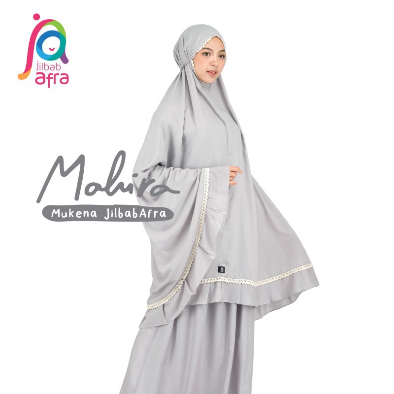 Mukena Bahan Katun Rayon Mahira Grey