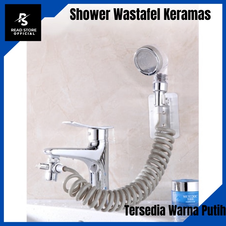 Shower Kamar Mandi Kran Selang Air Wastafel Dapur Set Perlengkapan Kamar Mandi Cuci Rambut Tangan Pi
