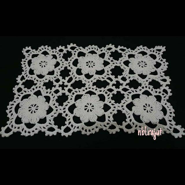 Taplak Meja Rajut Persegi Panjang Handmade Doily Crochet T56 Shopee Indonesia