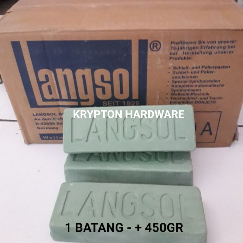 BATU HIJAU LANGSOL 450GR (kurang lebih)  PENGKILAP LOGAM GERMANY 100% ORIGINAL