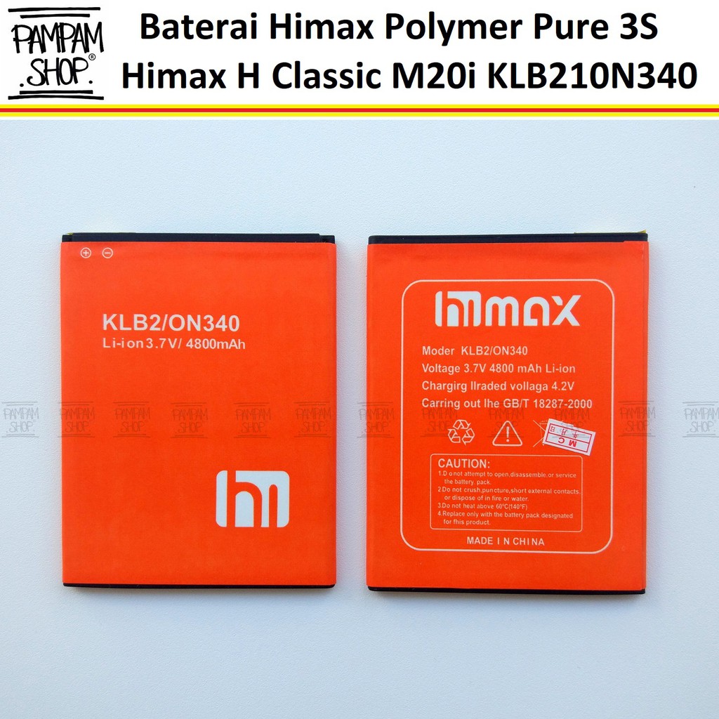 Baterai Himax Polymer Pure 3S H Classic M20i KLB210N340 Original Double Power OEM Batre