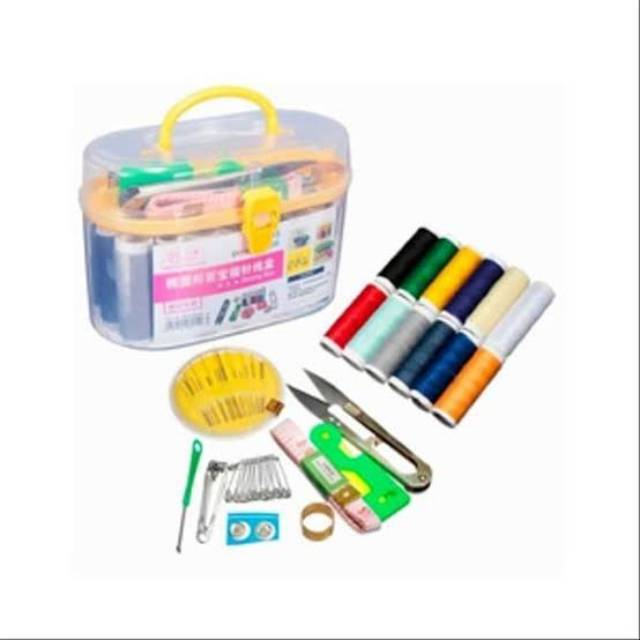 Peralatan Jahit Lengkap 1 Set dengan Box (Mini Sewing Kit)