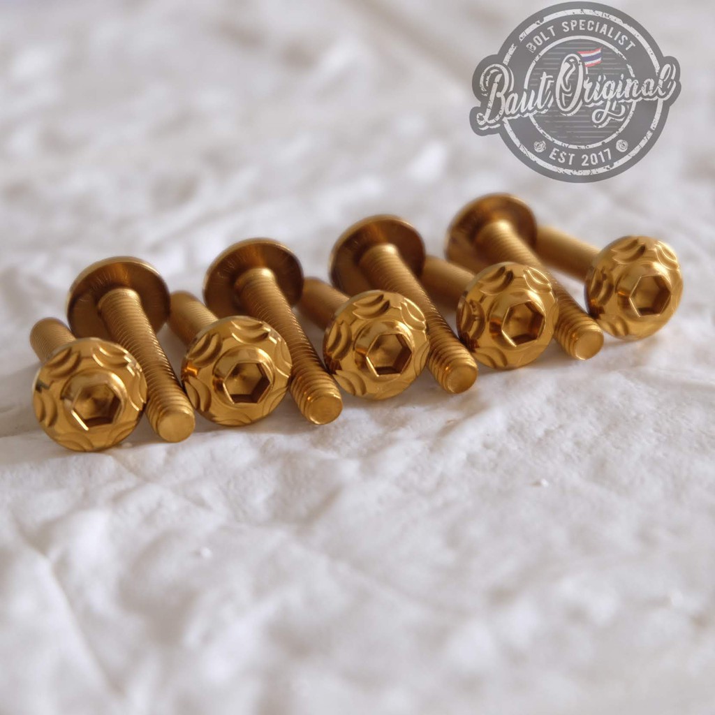 baut probolt payung gold consol gear flower M5x25 5x25 drat 8 panjang 25mm 2,5cm