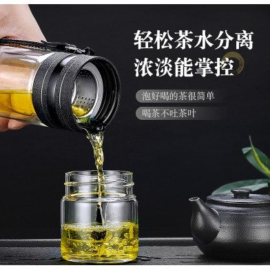 Travel Tea Double Glass Wall Portable Tumbler