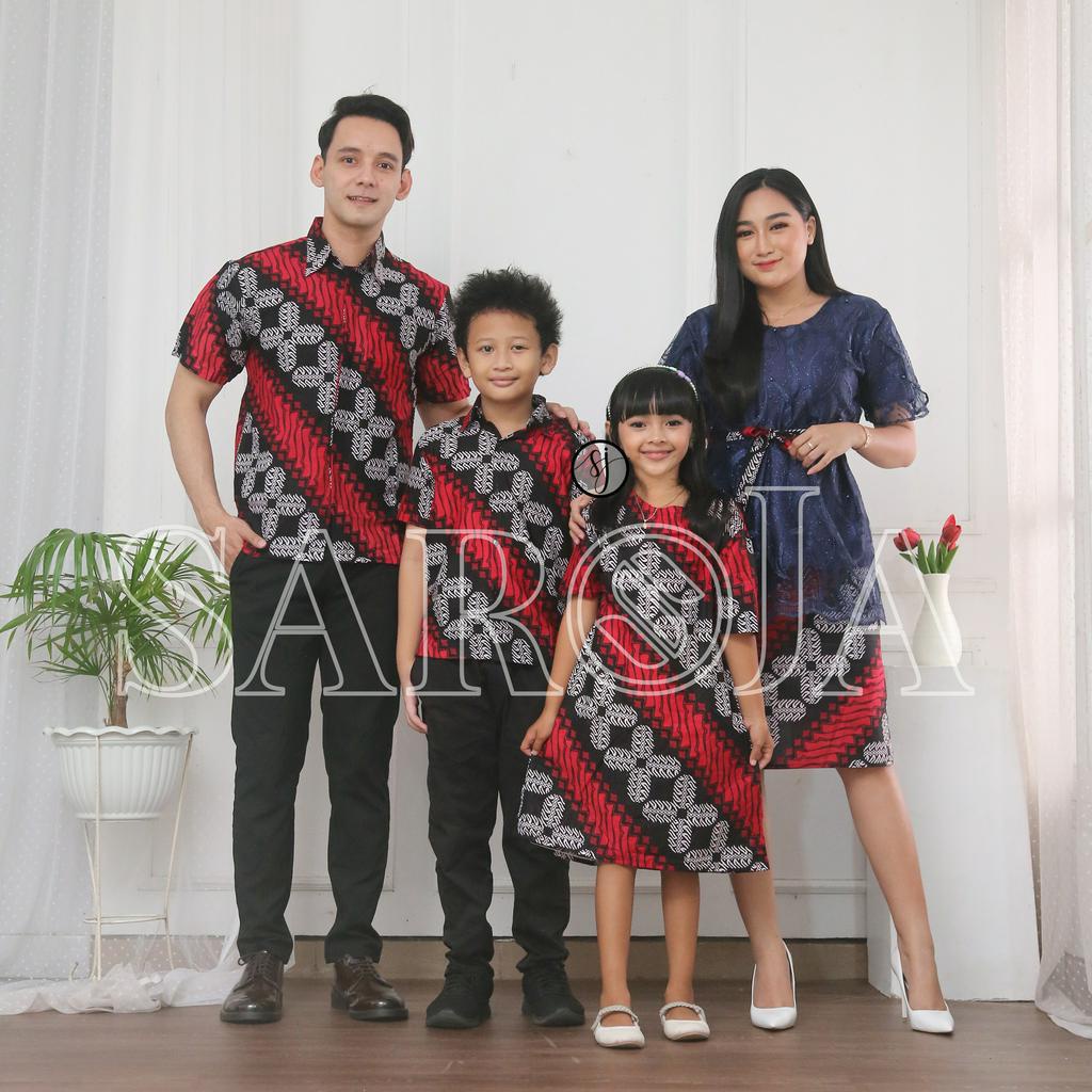 SAROJA | Couple Keluarga Family Set Rnb Brukat Eelina | Couple Baju Natal Mewah |Dress Natal Wanita Kekinian | Baju Natal Couple Keluarga Ayah Ibu Anak | Baju Natal Couple Pasangan | Baju Natal Anak Perempuan | Baju Natal Keluarga