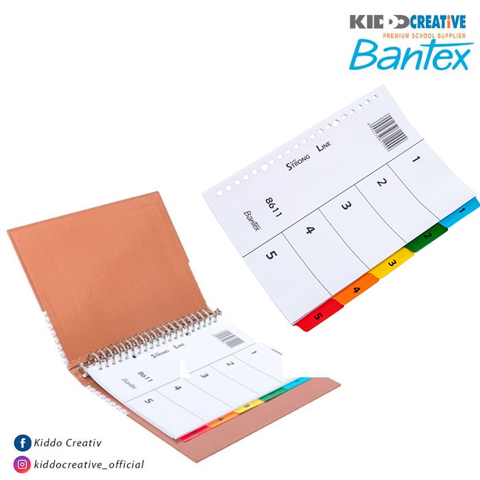 

Bantex Strongline Indexes A5 5 Pages (1-5 index) 20 holes #8611 00