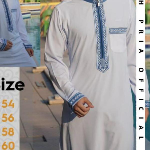 ➢ Jubah Al Haramain Mesir Pria Gamis Pria Al Haramain Laki Laki Dewasa Haramain Mesir Timur Tengah ☊