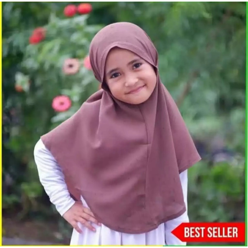 AV - JILBAB BERGO MARYAM ANAK TALI HIJAB INSTANT ANAK BAHAN DIAMOND FREE ONGKIR