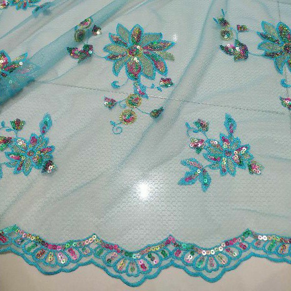 Kain Renda Tile Payet Pelangi untuk Kebaya 2meter