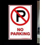 

Sign stiker WARNING DILARANG PARKIR 23x30cm RAMBU K3