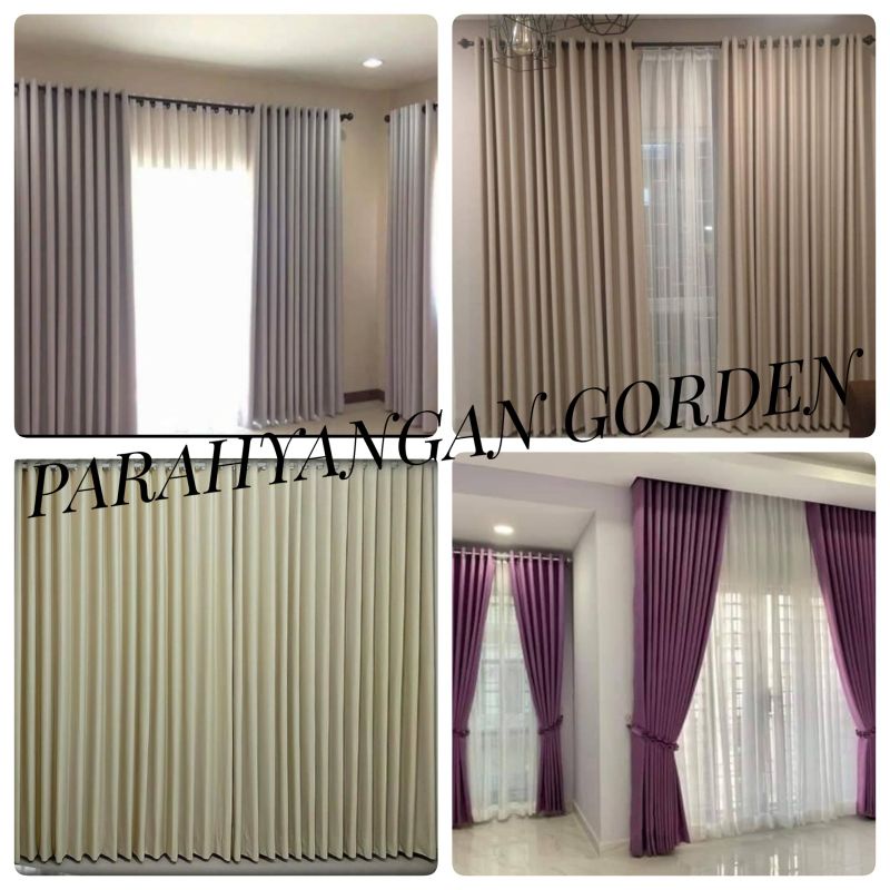 Gorden jendela jumbo L.310 × T.260 cm gorden jendela blackout import grade-A