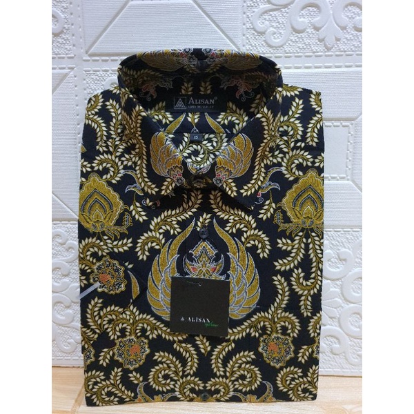 Kemeja Batik Alisan Slimfit dan Reguler Tangan Pendek size 15