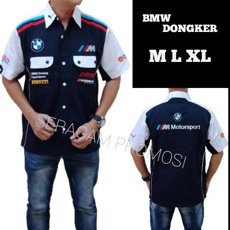 kemeja otomotif bordir baju komunitas model BMW TERGOKIL