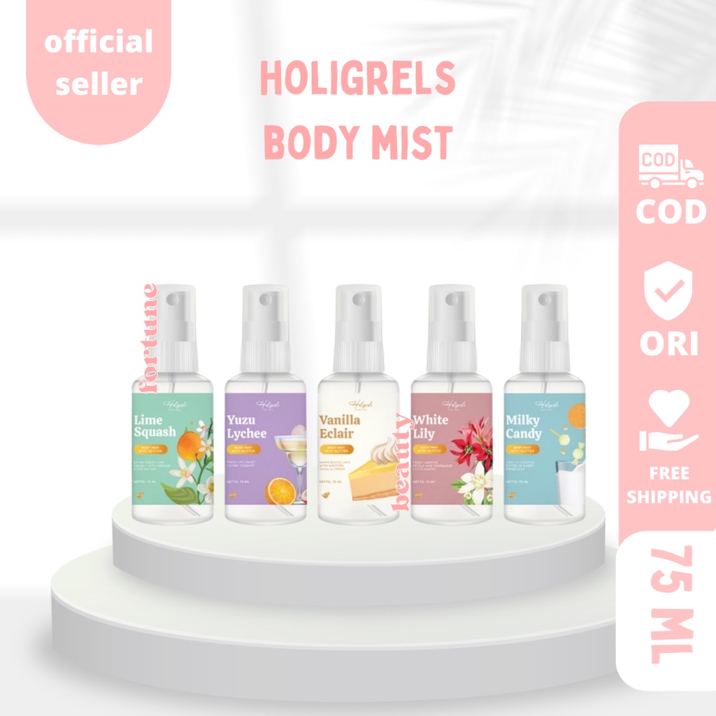 (READY) HOLIGRELS BODYMIST PARFUME 75 ML BPOM BODY MIST