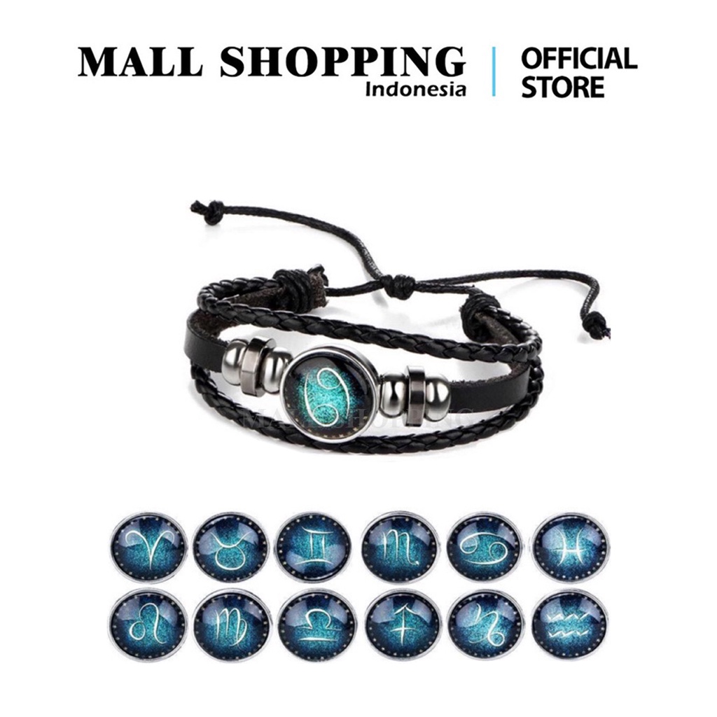 (COD) Gelang Zodiak Import Gelang Tali Zodiac Unisex MALL SHOPPING