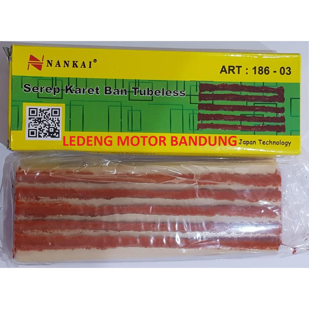 Refill Isi Ulang Tambal Ban Tubeless Lem Cacing Karet Tubles Nankai