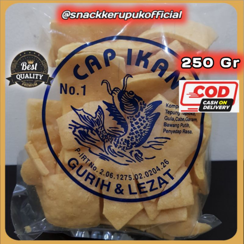 

Snack Kerupuk Jangek Ori Cap Ikan Keripik Jangek 250 Gr