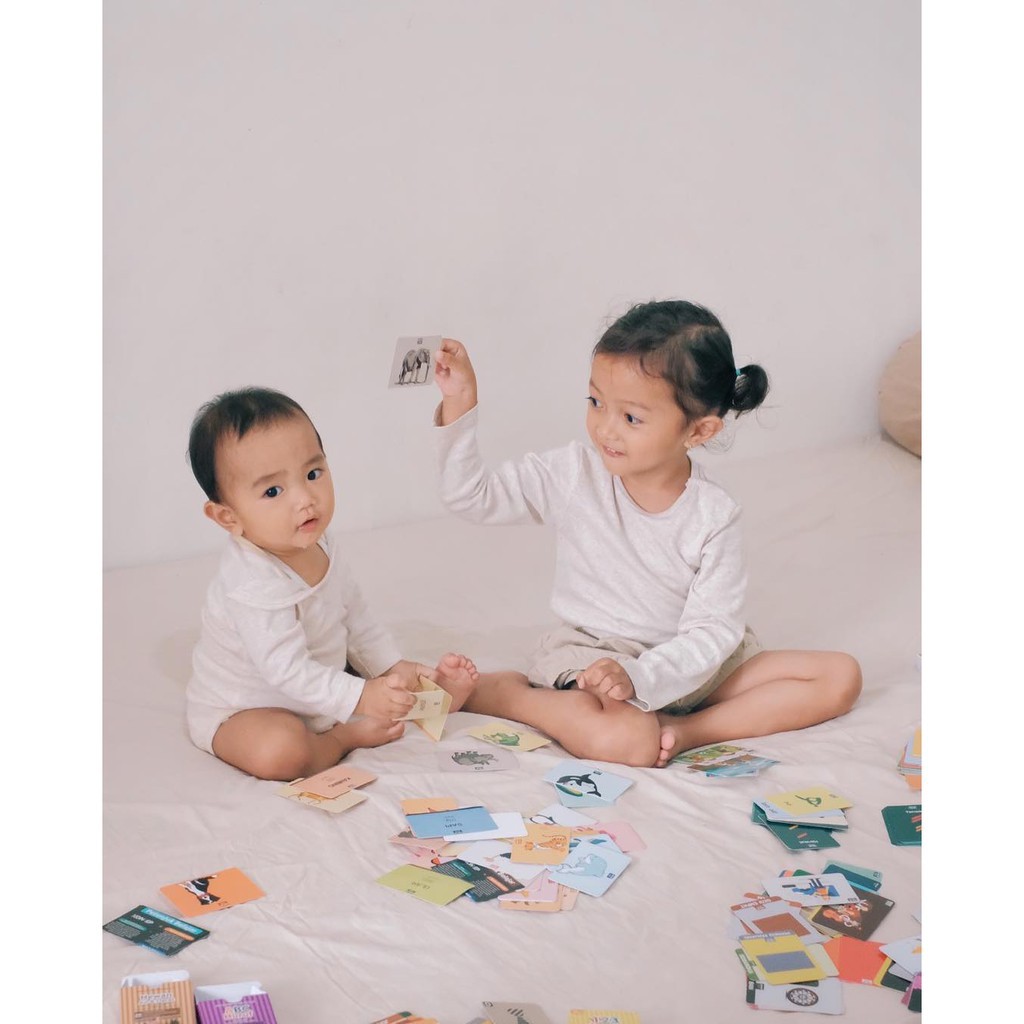 Flash Card Isi 50pcs Mainan Edukasi Anak Kartu Pintar Mainan Anak Angka Warna Huruf Hijaiyah 1-6 Thn