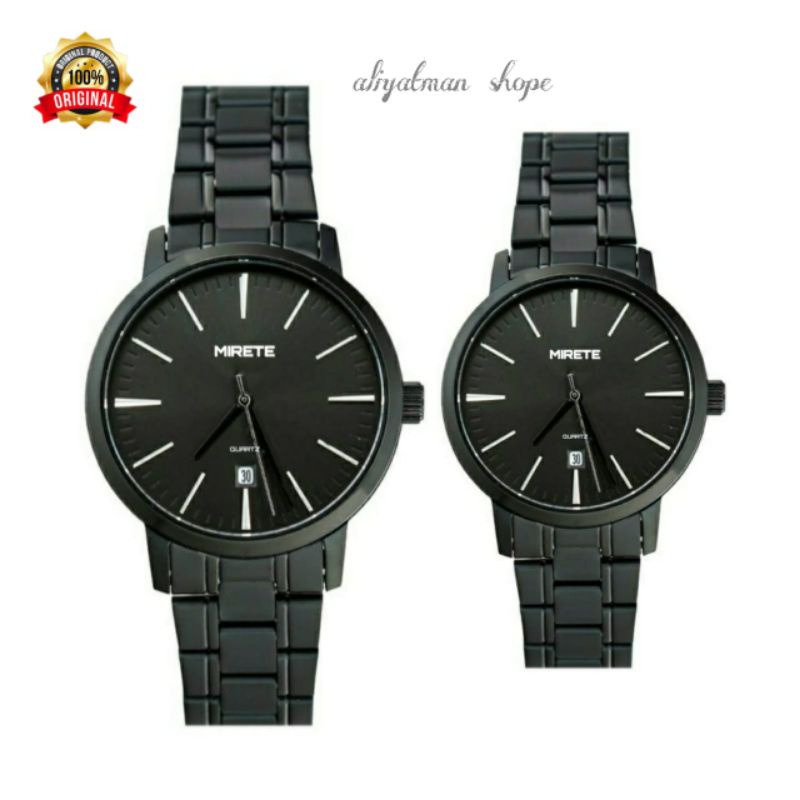 JAM Couple Terbaru  Pria/Wanita Unisex Fitur Tanggal Jam Tangan Import Mirete Original Tahan Air | Water Resistantce