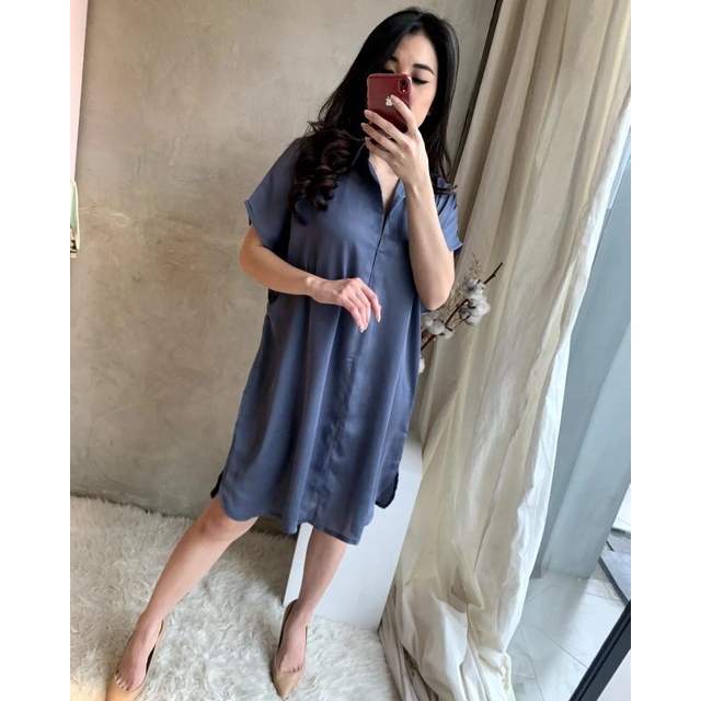 SHERA V DRESS - DRESS WANITA OVERSIZE POLOS