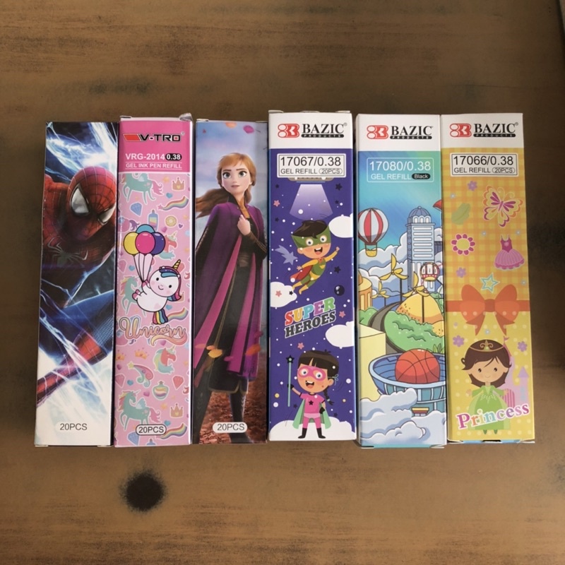 

(1 PACK=20PCS) REFILL ISI PULPEN GEL FANCY UNICORN BTS FROZEN SPIDERMAN GAMBAR LUCU