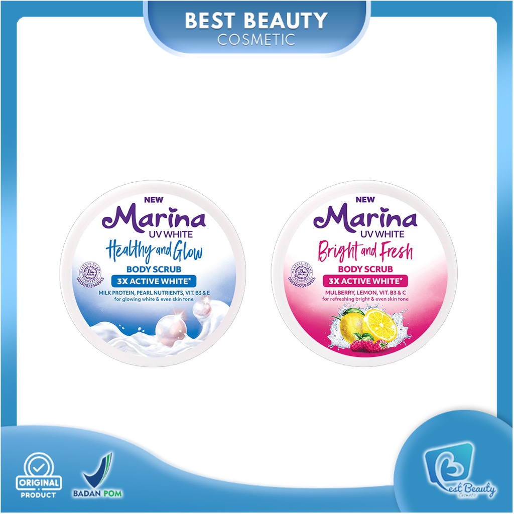 ★ BB ★ Marina UV White Healthy &amp; Glow Body Scrub - Marina UV White Bright &amp; Fresh Body Scrub 200ml