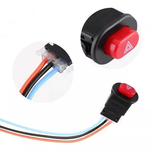 SAKLAR TOMBOL SWITCH ON OFF HAZARD SEPEDA MOTOR UNIVERSAL SEIN LED