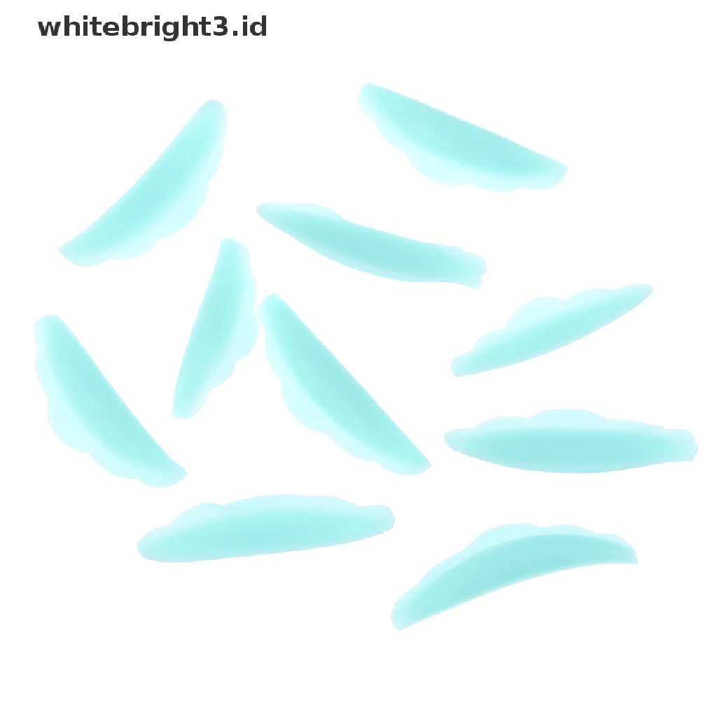 (whitebright3.id) 5 Pasang / Set Pad Silikon Pelentik Bulu Mata Untuk Makeup / Kosmetik Wanita