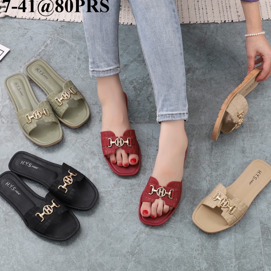 PROMO NGABISIN STOCK!!! GN-2088 Sandal Selop Jelly Teplek Fashion Wanita Model Import PCU Sandal jelly HANIN / Sandal import 2031