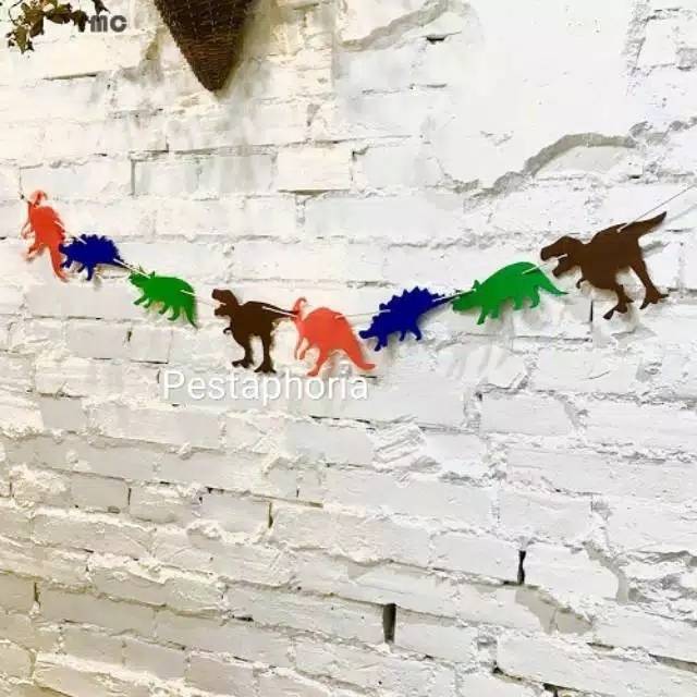 Banner Flannel Dinosaur Dinosaurus Warna Warni Shopee Indonesia