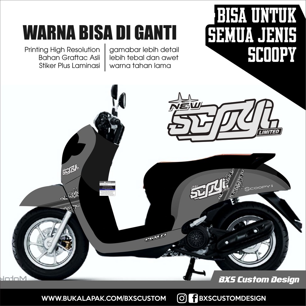  Warna  Stiker Motor  Scoopy  Gambar Gambar Stiker