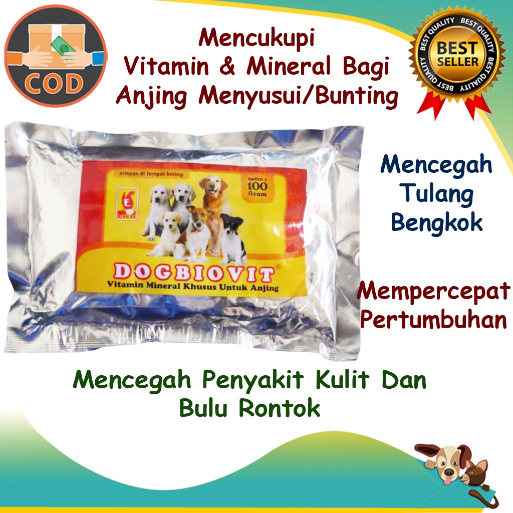 Vitamin Anjing Ekafarma Dog Biovit 100g Obat Hewan Doggy Hamil Kesehatan Untuk Bulu Rontok Murah E8
