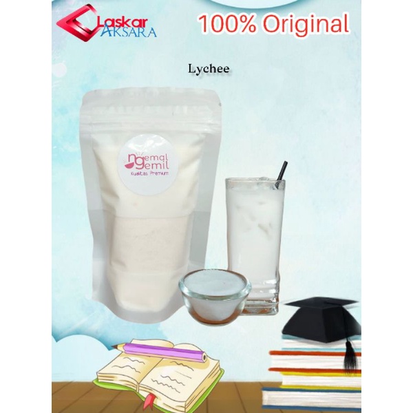 

Minuman Bubuk Rasa Lychee // Premium