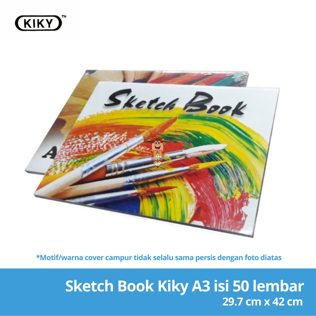 

Buku gambar / Sketchbook / Buku Sketsa Kiky ukuran A3 isi 50 lembar