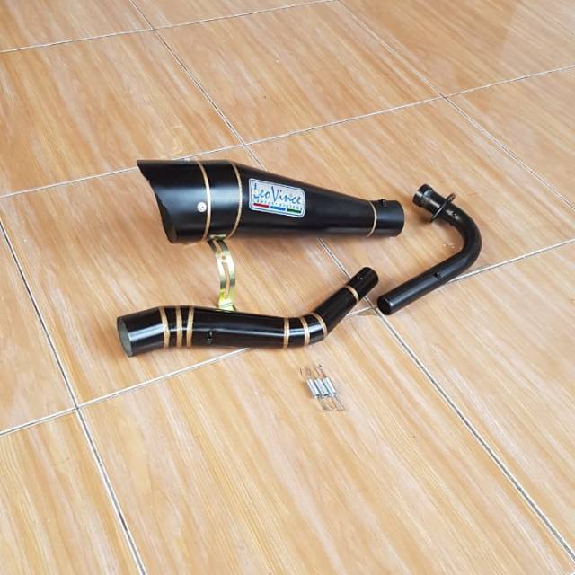 KNALPOT AEROX-AEROX 155 LEOVINCE BLACK DOV