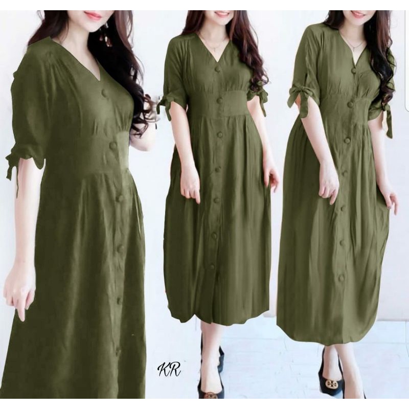 DRESS YEJI FASHION PAKAIAN WANITA BAHAN KATUN RAYON BUSUI KR