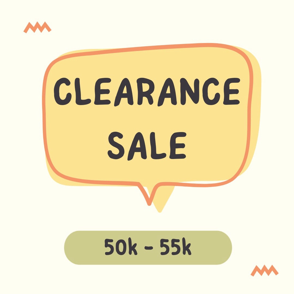 CLEARANCE SALE KHUSUS LIVE HARGA 50K-55K