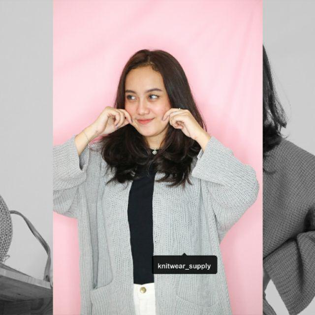 [ TEBAL ] Cardigan Rajut Oversize Wanita  |  Lavella Kardigan Rajut Oversize Outer Wanita-Warna Lain 2