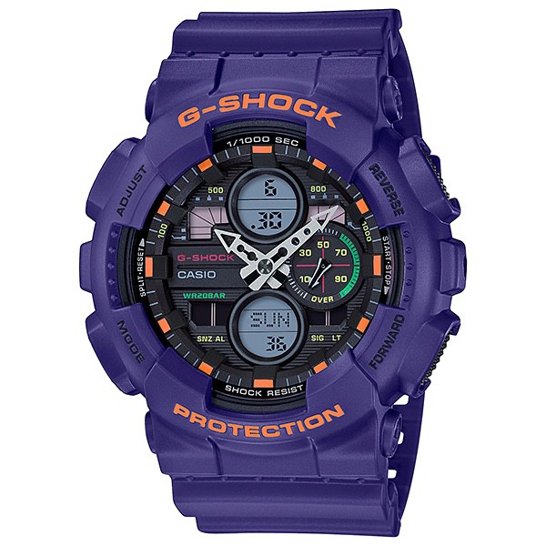 JAM TANGAN PRIA CASIO G-SHOCK GA-140-6A ORGINAL - GSHOCK GA140 UNGU