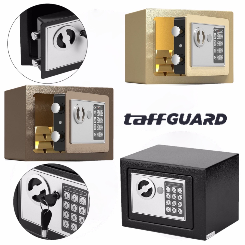 TaffGUARD Kotak Brankas Hotel Mini Electric Password Safe Deposit Box 4.6L - 17E