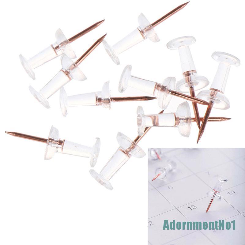 (AdornmentNo1) 100pcs / Set Paku Dinding Rose Gold Transparan Untuk Foto / Kantor / Sekolah