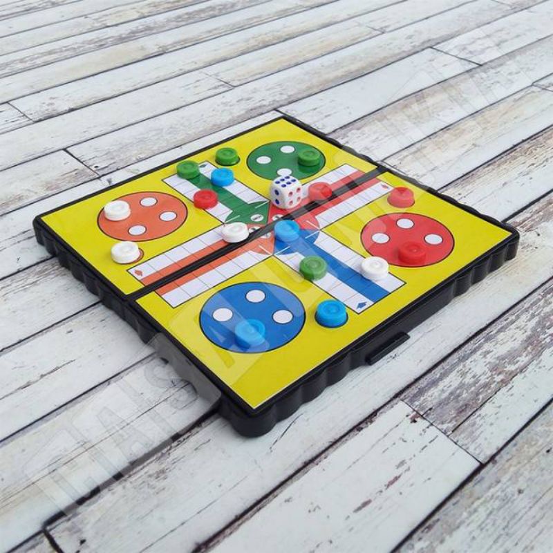 Ludo Magnet Mini Board Game Pocket Mainan Anak Portable Praktis